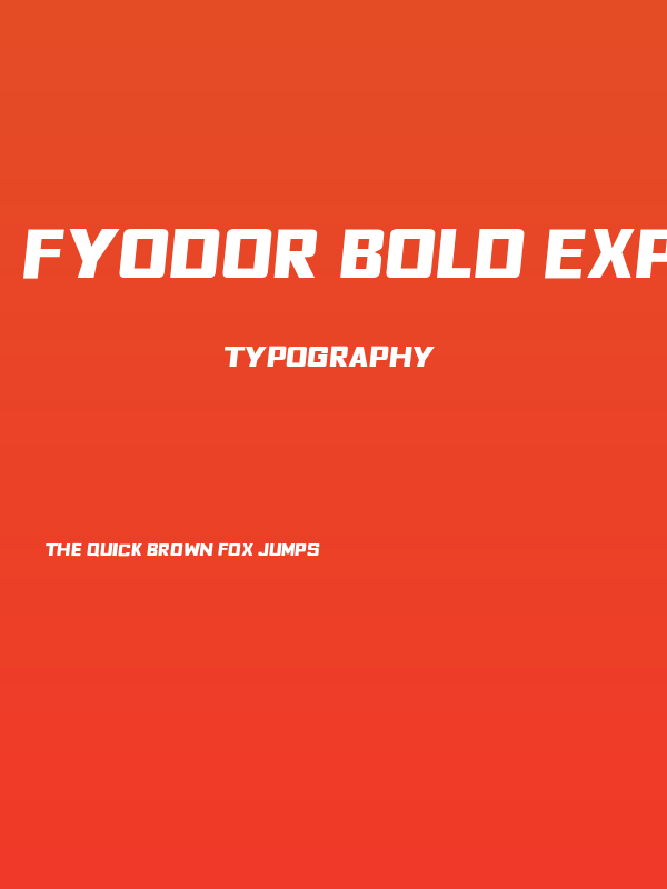 Fyodor Bold Expanded Oblique Poster