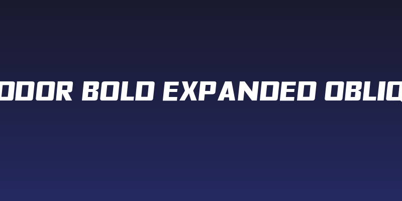 Fyodor Bold Expanded Oblique Social Header
