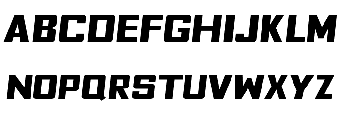 Fyodor Bold Expanded Oblique Font LOWERCASE