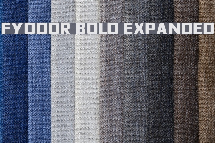 Fyodor Bold Expanded Font examples