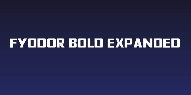 Fyodor Bold Expanded Social Header