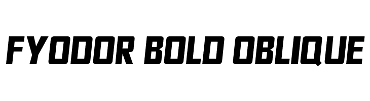 Fyodor Bold Oblique  Скачать бесплатные шрифты