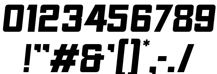 Fyodor Bold Oblique Font OTHER CHARS