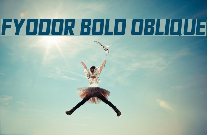 Fyodor Bold Oblique Font examples