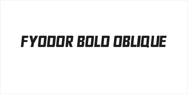 Fyodor Bold Oblique Logo