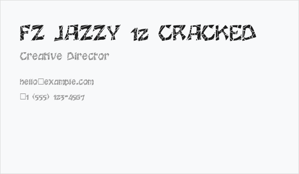 FZ JAZZY 12 CRACKED Business Card