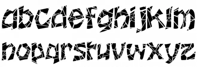 FZ JAZZY 12 CRACKED Schriftart Kleinbuchstaben