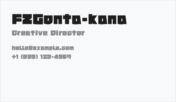 FZGonta-kana Business Card