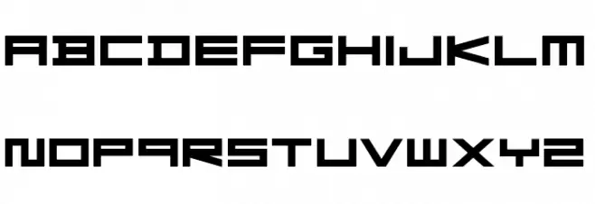 FZeroGXMenuFont-Bold 字体 大写