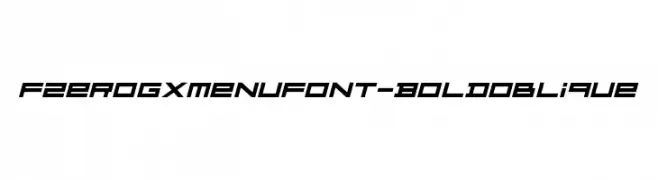 FZeroGXMenuFont-BoldOblique  Descarca Fonturi Gratis