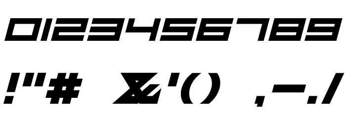 FZeroGXMenuFont-BoldOblique Font OTHER CHARS