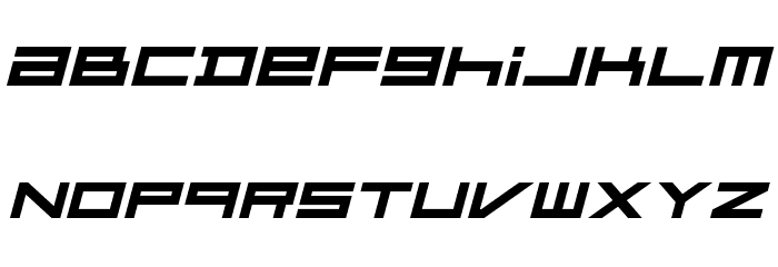 FZeroGXMenuFont-BoldOblique Font LOWERCASE