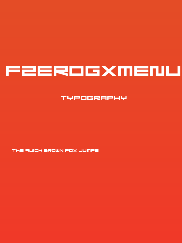 FZeroGXMenuFont-Bold Poster