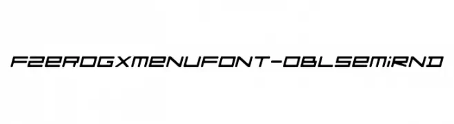 FZeroGXMenuFont-OblSemiRnd  تنزيل الخطوط