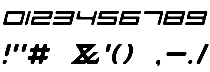 FZeroGXMenuFont-ObliqRounded フォント その他の文字