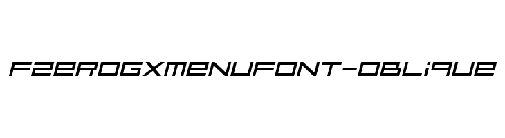 FZeroGXMenuFont-Oblique Fuentes