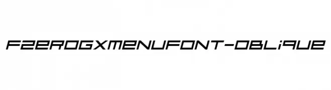 FZeroGXMenuFont-Oblique  تنزيل الخطوط