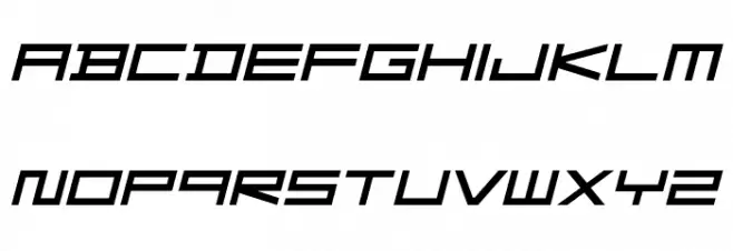 FZeroGXMenuFont-Oblique 字体 大写