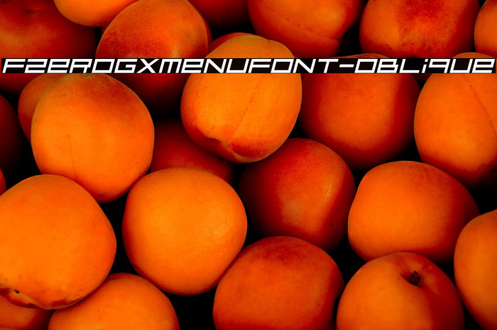 FZeroGXMenuFont-Oblique Example 1