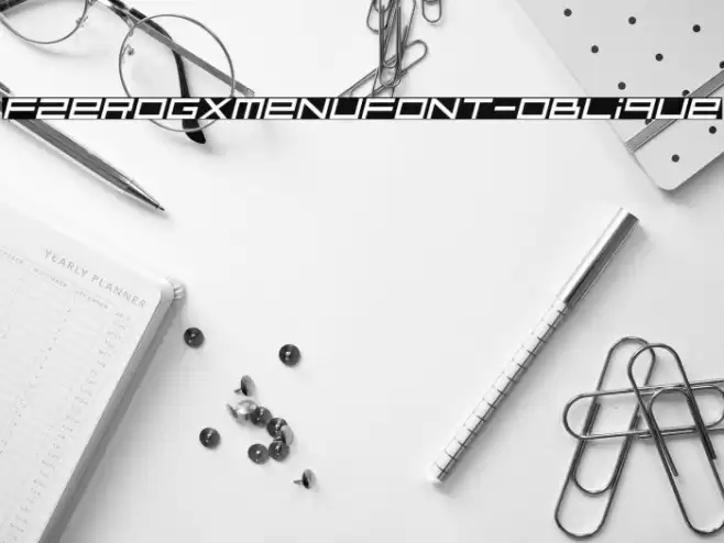 FZeroGXMenuFont-Oblique Fonte examples