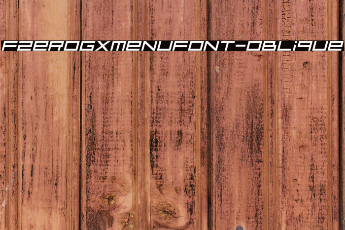 FZeroGXMenuFont-Oblique Example 3