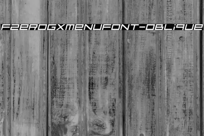 FZeroGXMenuFont-Oblique Fonte examples