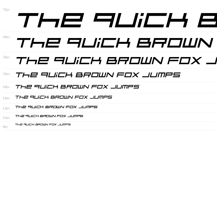 FZeroGXMenuFont-Oblique Waterfall