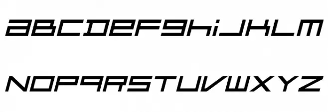 FZeroGXMenuFont-Oblique 字体 小写