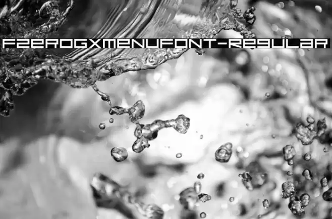 FZeroGXMenuFont-Regular Font examples