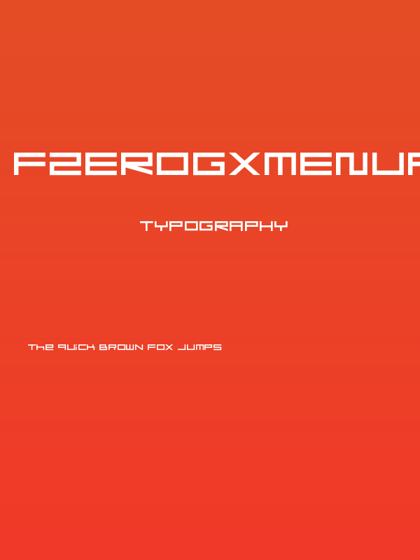 FZeroGXMenuFont-Regular Poster