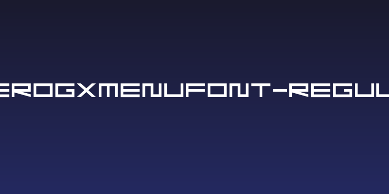FZeroGXMenuFont-Regular Social Header