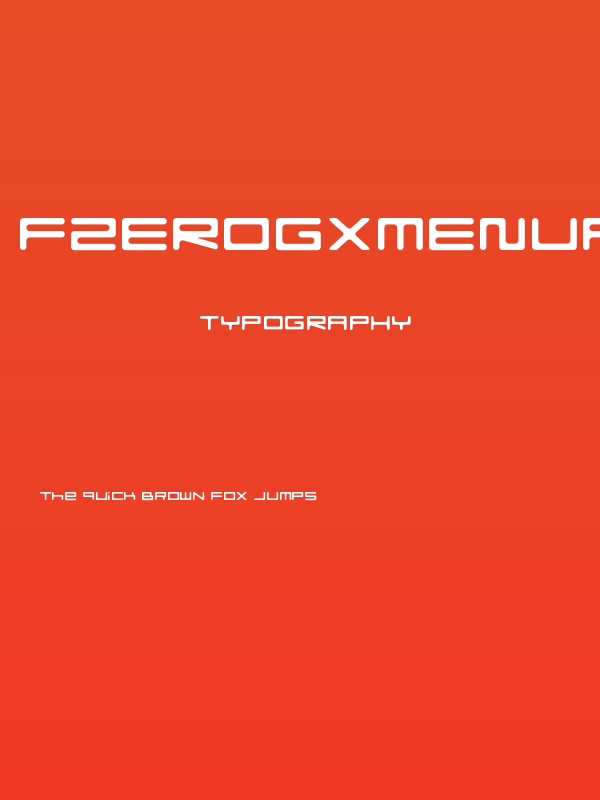 FZeroGXMenuFont-Rounded Poster
