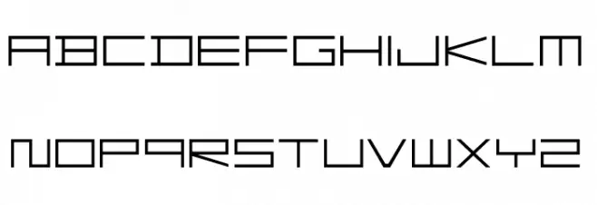 FZeroGXMenuFont-Thin Schriftart Groß