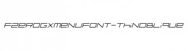 FZeroGXMenuFont-ThinOblique  Скачать бесплатные шрифты