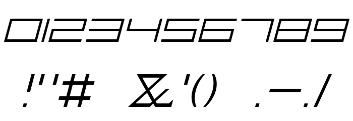FZeroGXMenuFont-ThinOblique Font OTHER CHARS