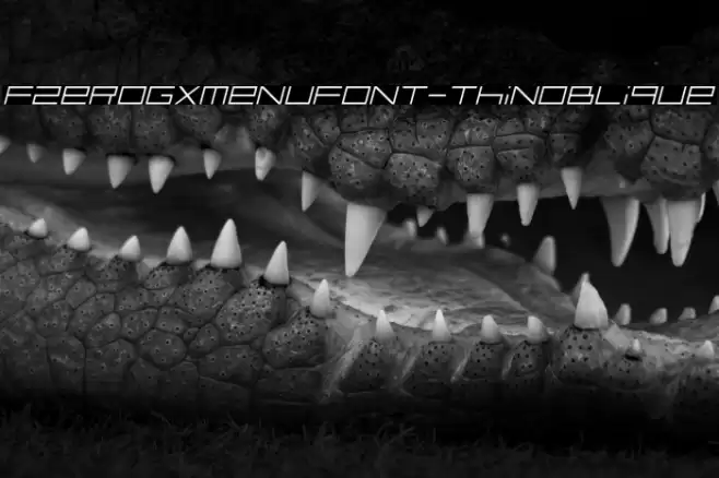 FZeroGXMenuFont-ThinOblique Fonte examples