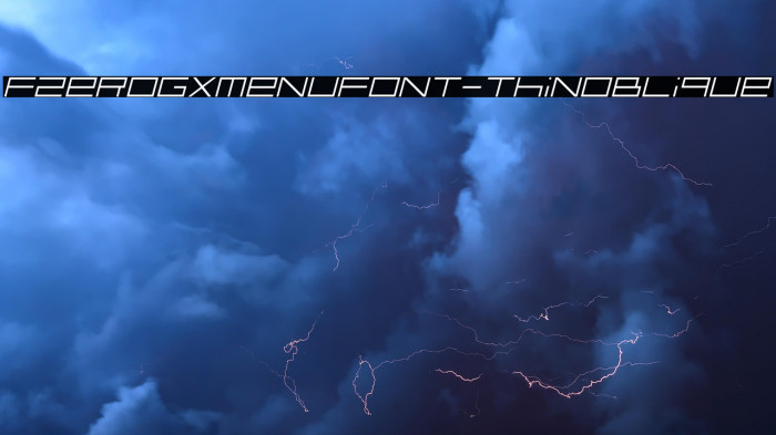 FZeroGXMenuFont-ThinOblique Example 3