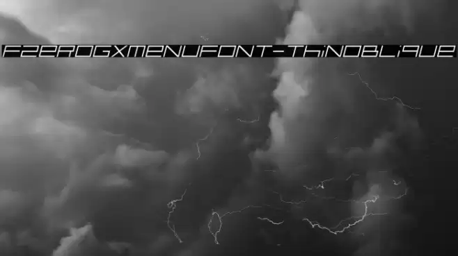 FZeroGXMenuFont-ThinOblique Fonte examples