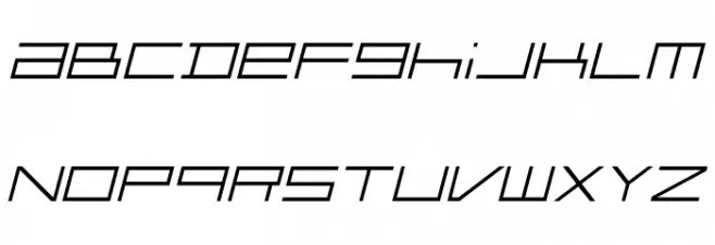 FZeroGXMenuFont-ThinOblique Fonte MINÚSCULAS