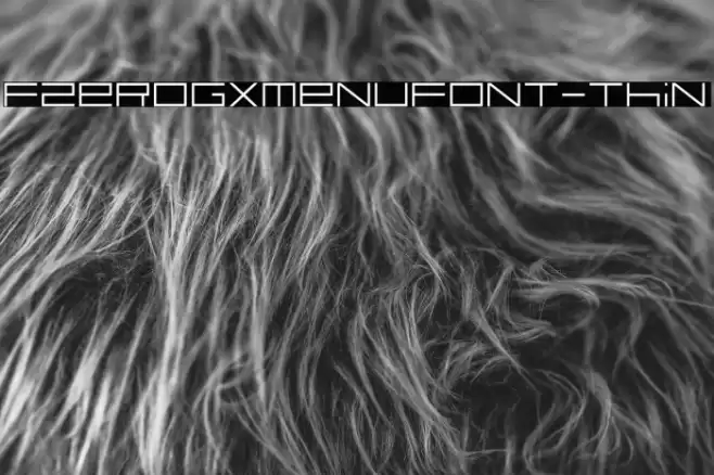 FZeroGXMenuFont-Thin Schriftart examples