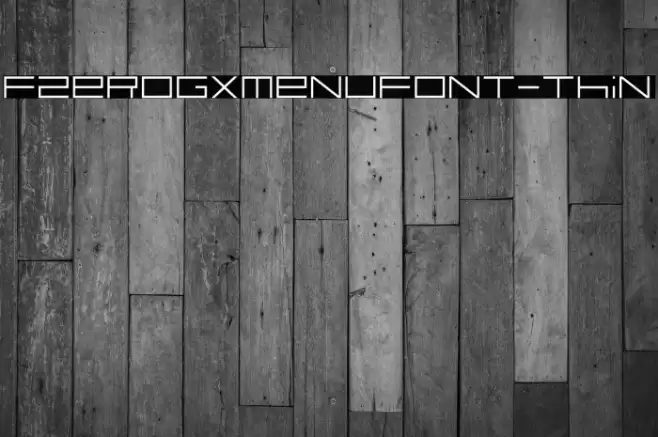 FZeroGXMenuFont-Thin Schriftart examples