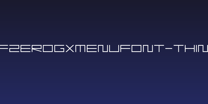 FZeroGXMenuFont-Thin Social Header