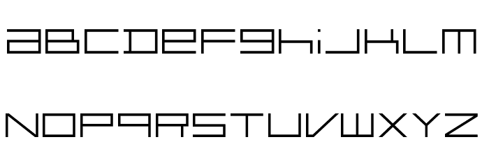 FZeroGXMenuFont-Thin Font LOWERCASE