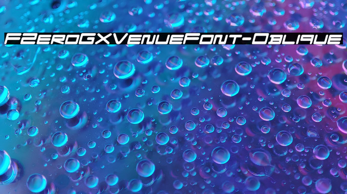 FZeroGXVenueFont-Oblique Example 1