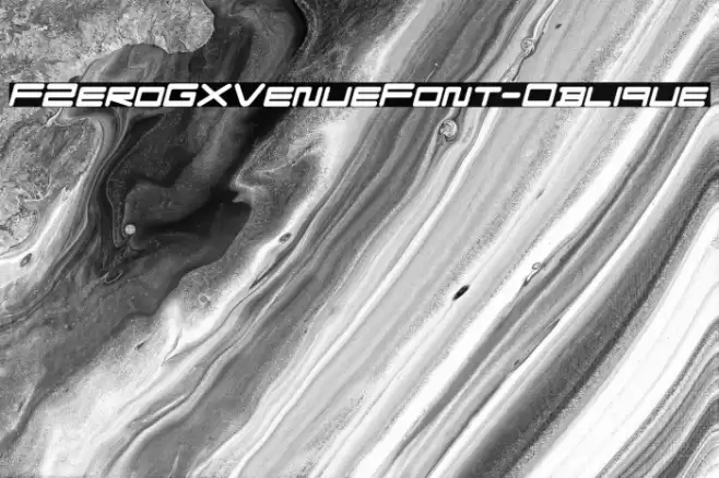 FZeroGXVenueFont-Oblique Polices examples