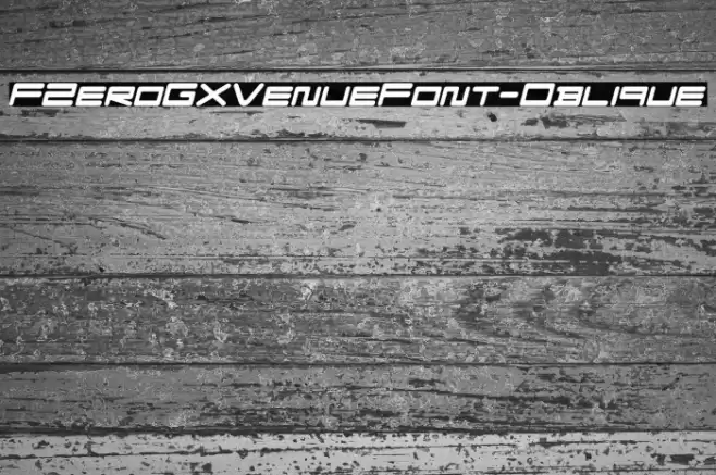FZeroGXVenueFont-Oblique Polices examples