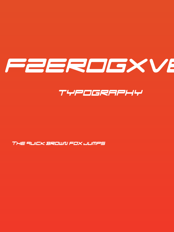 FZeroGXVenueFont-Oblique Poster