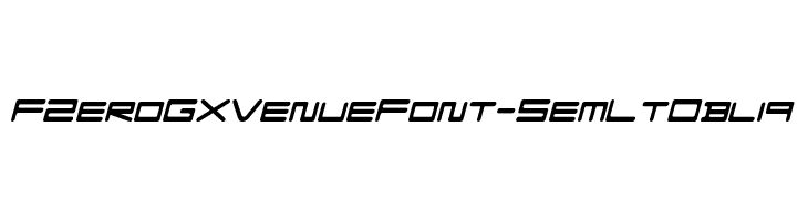 FZeroGXVenueFont-SemLtObliq Schriftart