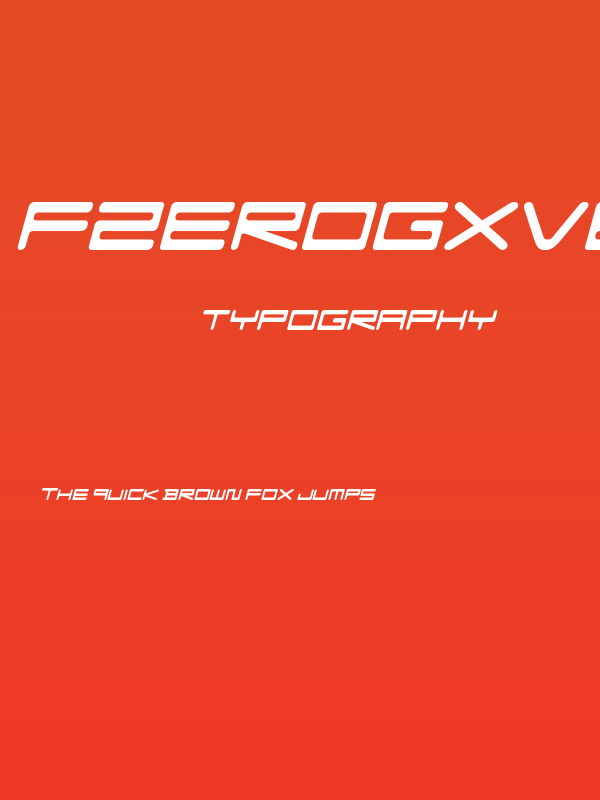 FZeroGXVenueFont-SemLtObliq Poster