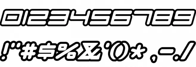 FZeroGXVenueFontOutlines-Obl Font Alte caractere